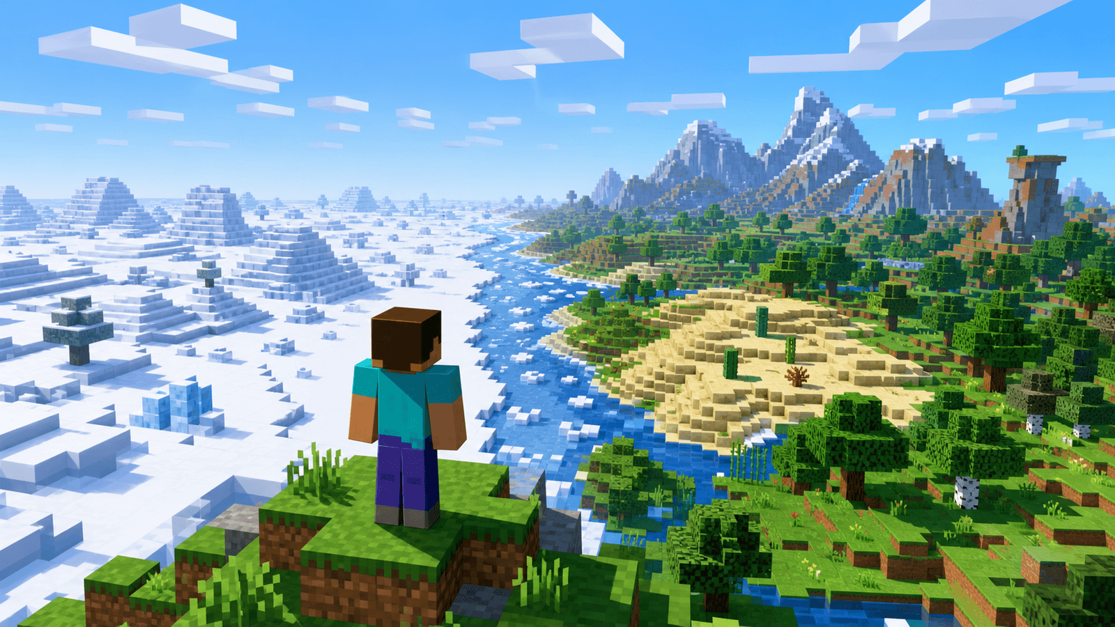 Minecraft editorial cover for "From Winter Mode to Biomes: How World Generation Changed" inspired by ground the post in documented minecraft history, then explain why the change still matters to players comparing vanilla servers today.