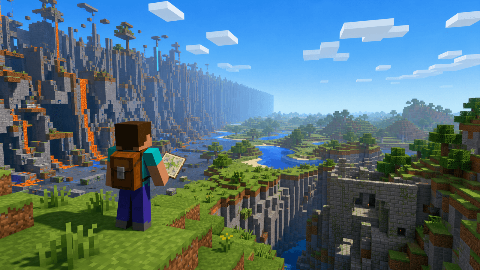 Minecraft editorial cover for "How Beta 1.8 Quietly Ended the Far Lands Era" inspired by ground the post in documented minecraft history, then explain why the change still matters to shared-world players and smp communities today.