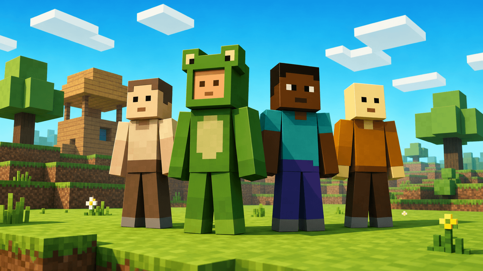 Minecraft editorial cover for "The Story of Rana, Black Steve, and Other Removed Human Mobs" inspired by ground the post in documented minecraft history, then explain why the change still matters to players comparing vanilla servers today.