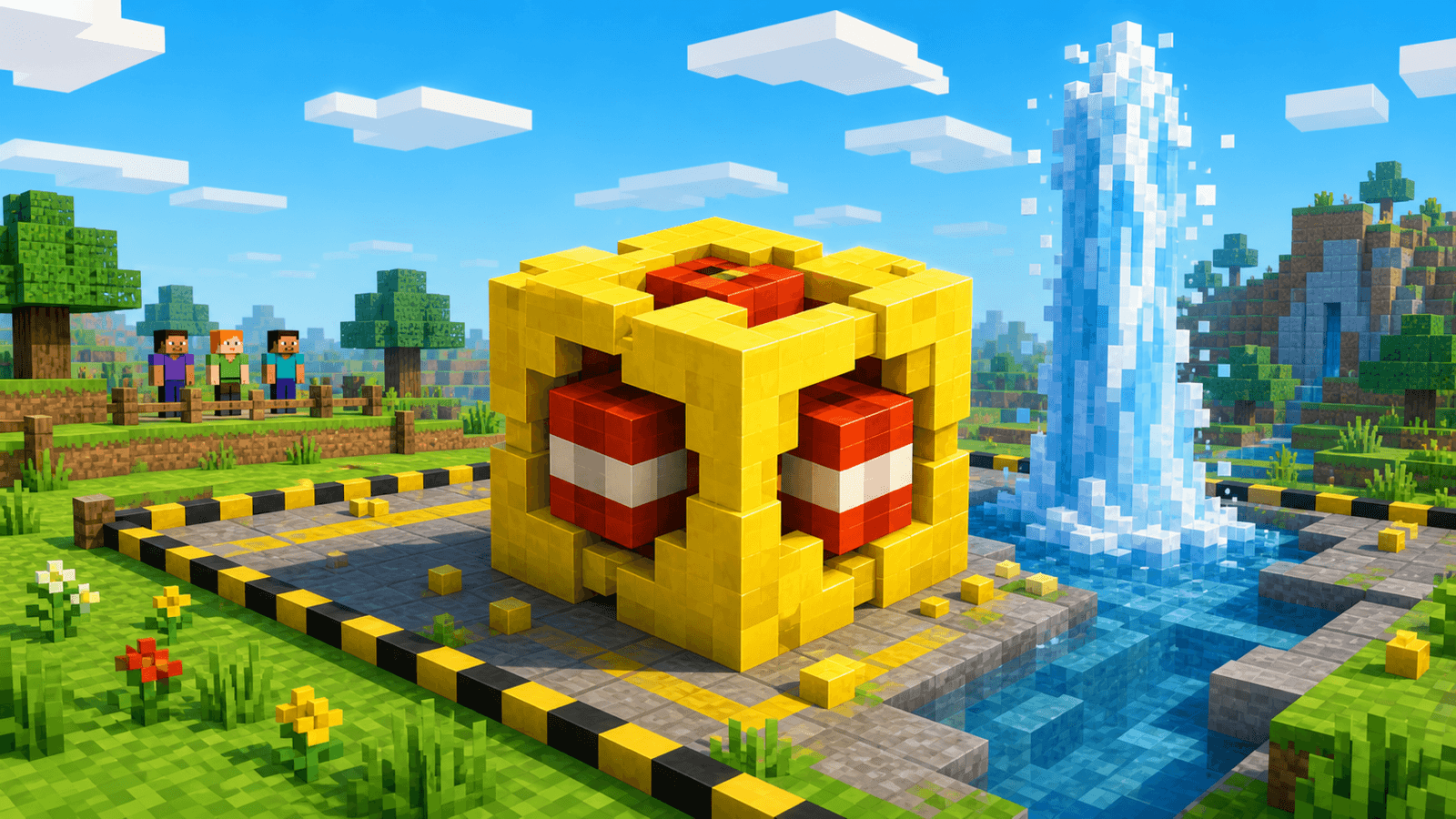 Minecraft editorial cover for "What Let’s dial up the chaos in testing Means for Vanilla Minecraft Servers" inspired by translate the official minecraft update into server-facing expectations around release timing, multiplayer behavior, and player readiness.